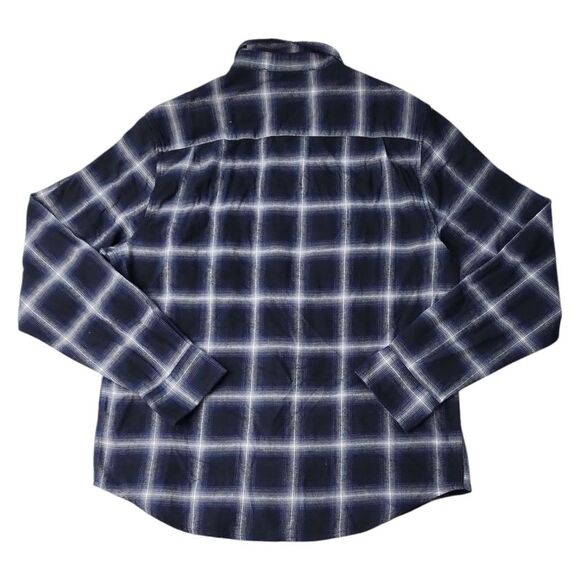 Lucky Brand Men's Long Sleeve Spread Collar Soft Flannel - Dark Plaid - Picture 2 of 2